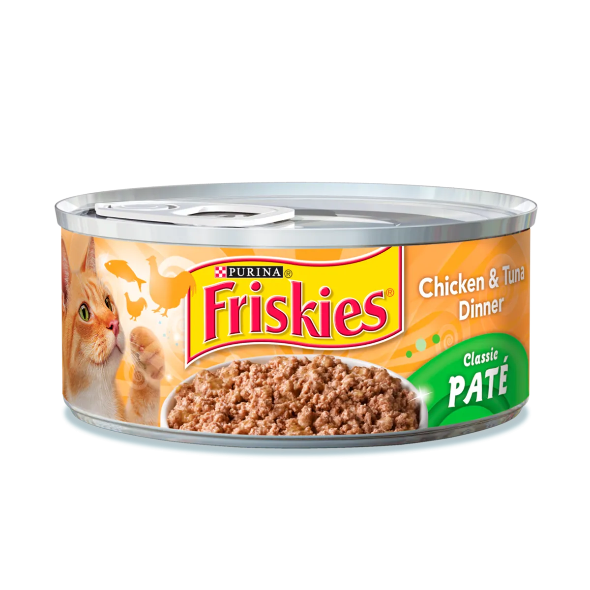 Friskies Wet Cat Food Pat Chicken Tuna Dinner